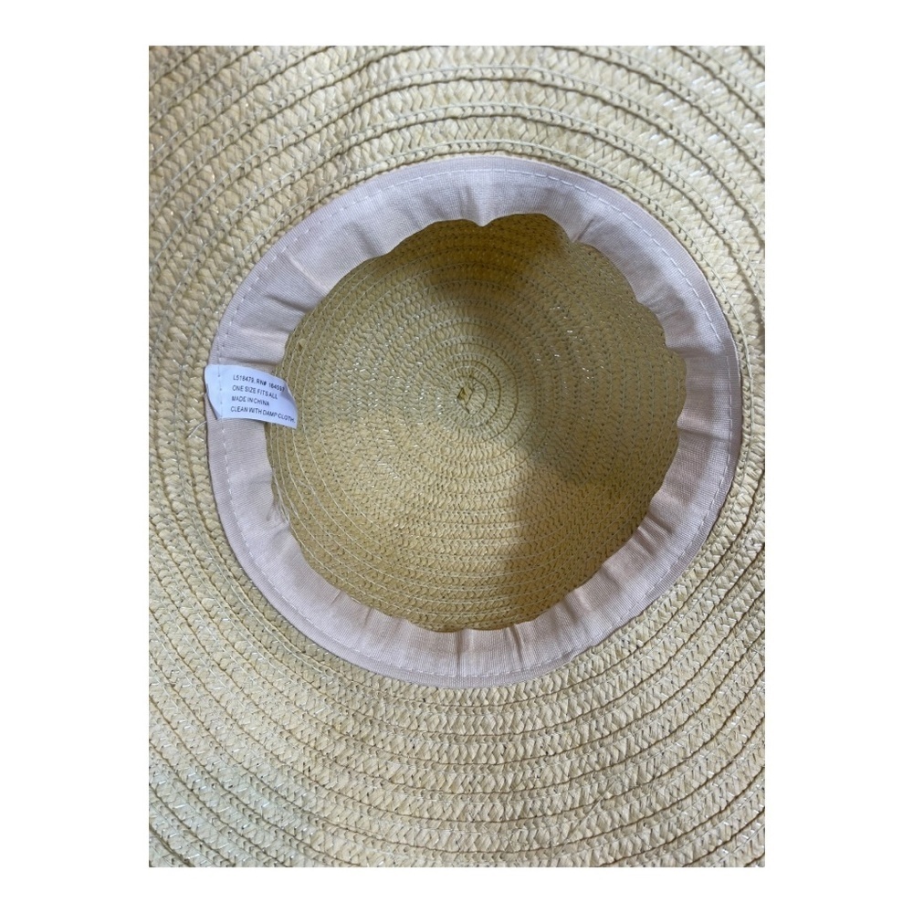 NWOT Always On Vacay Floppy Straw Hat O/S - Picture 5 of 6